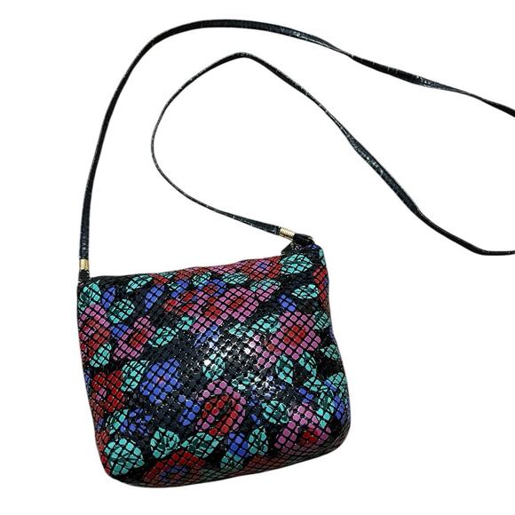 Vintage Unbranded Multi Color Floral Beaded Crossbody Bag and Change Purse - Picture 14 of 15